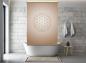 Preview: Extartiqe Duschrollo Blume des Lebens cappuccino